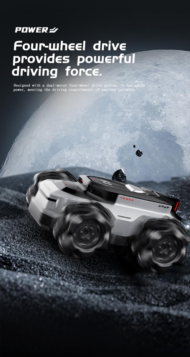 BRRRRT Amphibious Remote Control Car 4WD WaterproofRC Vehicle 360&deg;Rotation RC Truck Stunt Car 2.4 GHzRemote Control Boat for 5-12 Kids Girls Boys Gift AllTerrain Water Beach Pool Toy