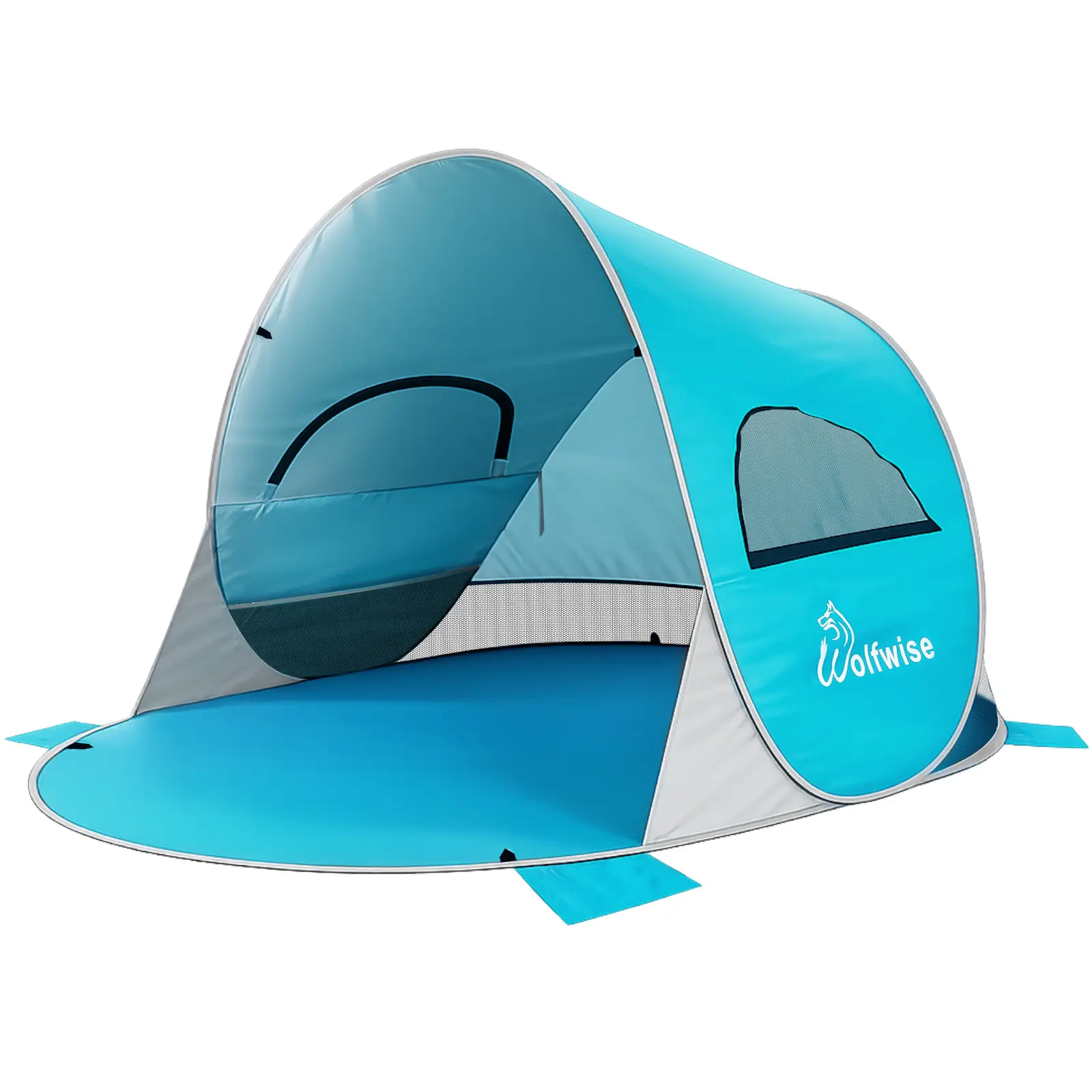 WolfWise UPF 50+ Pop-Up Beach Tent | Portable Sun Shelter for Beach, Camping & Outdoor Trips