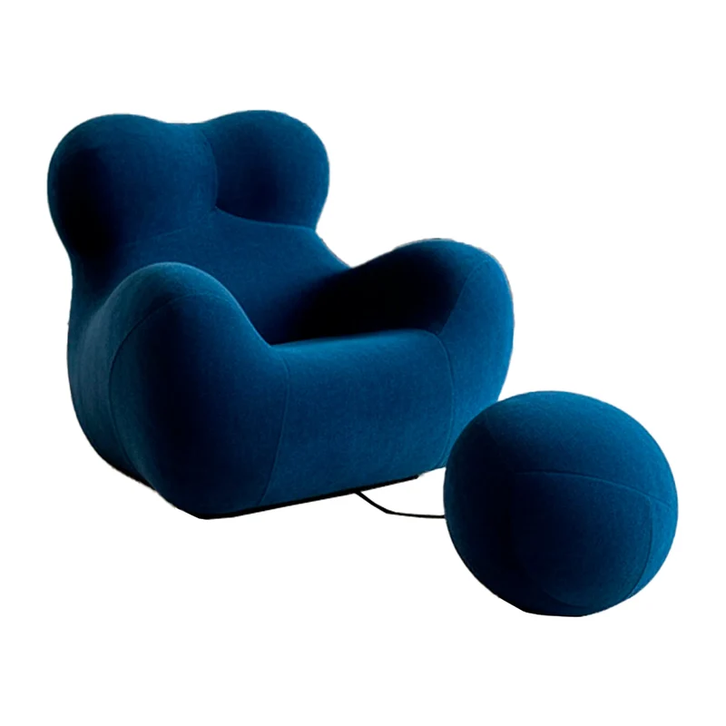 NLFZEK Accent Chair with Ottoman – Soft Lounge Chair & Footrest, Cozy Barrel Armchair for Living Room & Bedroom