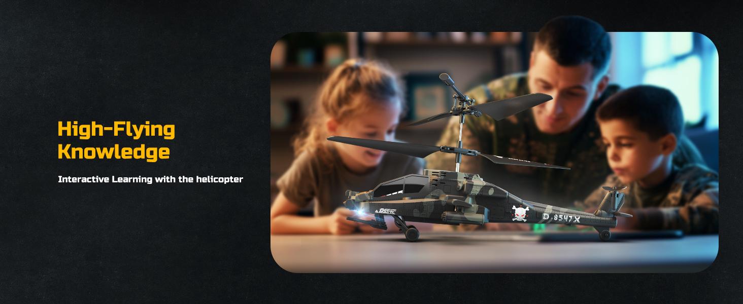 DEERC Remote Controlled Helicopters for Beginners, 2.4GHz RC Aircraft with LED Lights, Altitude Hold, Emergency Stop, 26 Mins Flight Time, 2 Separately Packed Batteries, Durable Design, Toys for Boys Junior Toys DEERC Remote Controlled Helicopters for Beginners, 2.4GHz RC Aircraft with LED Lights, Altitude Hold, Emergency Stop, 26 Mins Flight Time, 2 Separately Packed Batteries, Durable Design, Toys for Boys Junior Toys