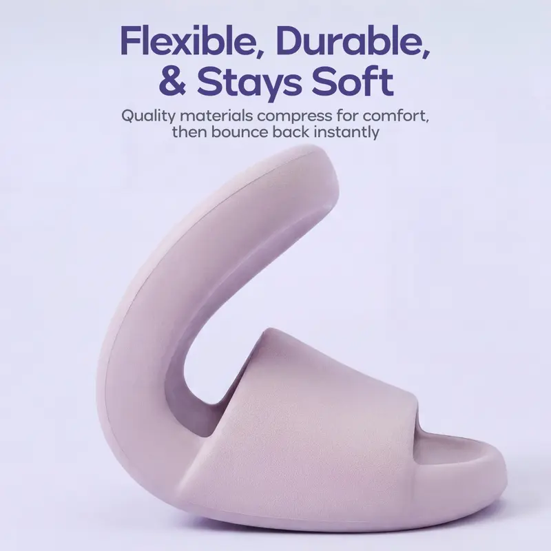 Soft Pillow Slides | Squishy Waterproof Foam Platform Slippers with Cushioned Comfort & Anti-Slip Sole