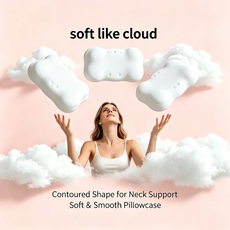 Cloud-Like Memory Foam Pillow | Adjustable Height Ergonomic Pillow for Better Sleep Comfort