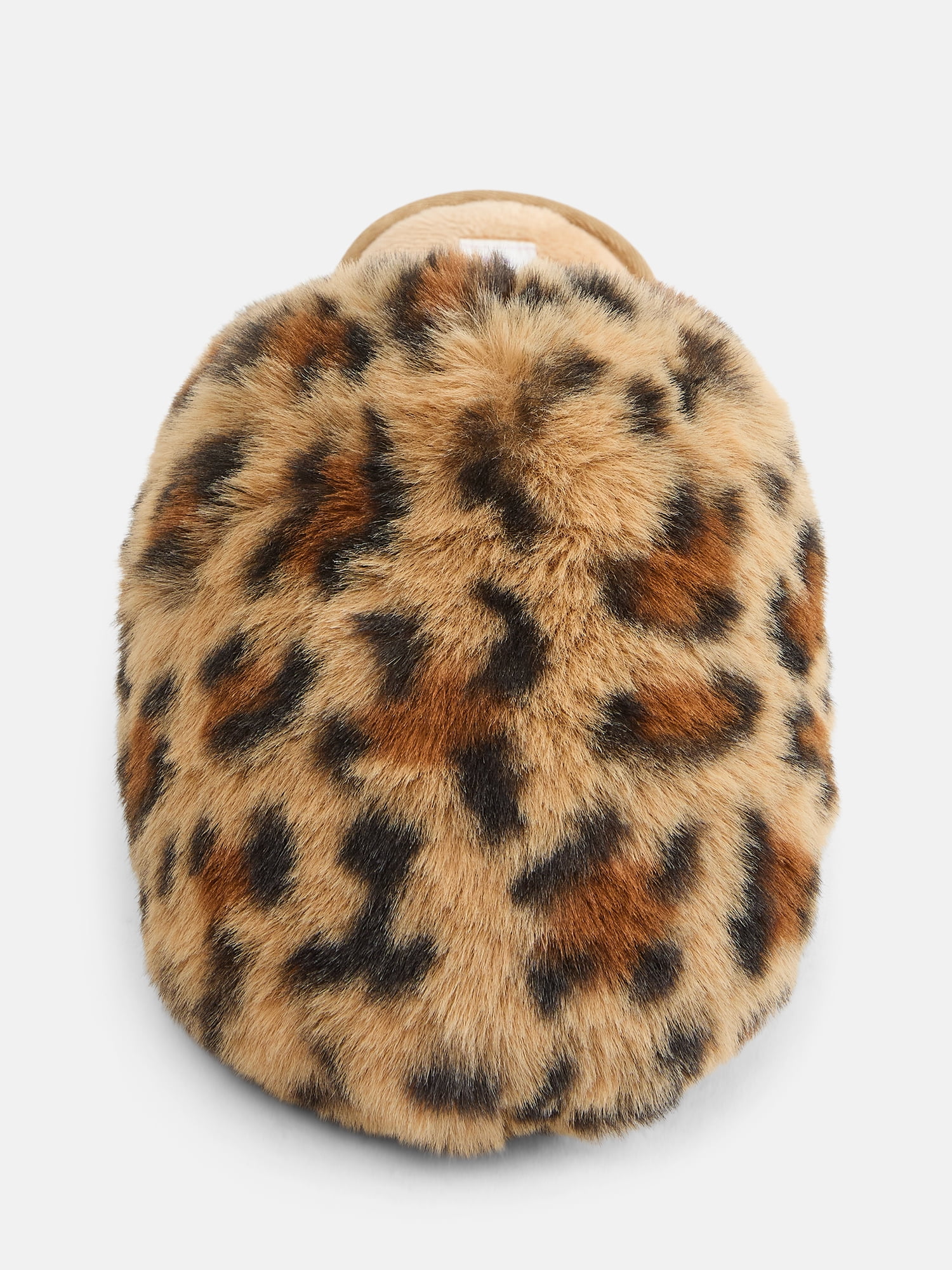 Joyspun Women’s Faux Fur Puff Scuff Slippers