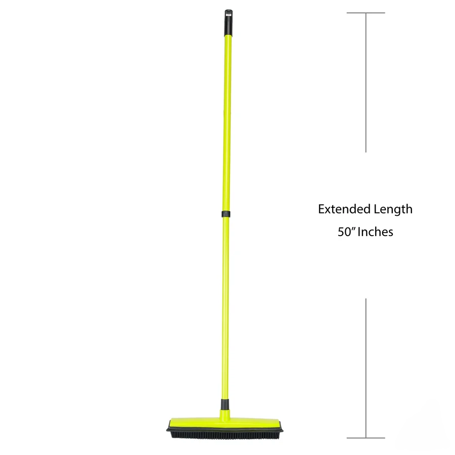 NLFZEK Pet Hair Removal Broom – Dual-Sided Rubber Squeegee & Electrostatic Brush for Floors, Carpets & Sofas
