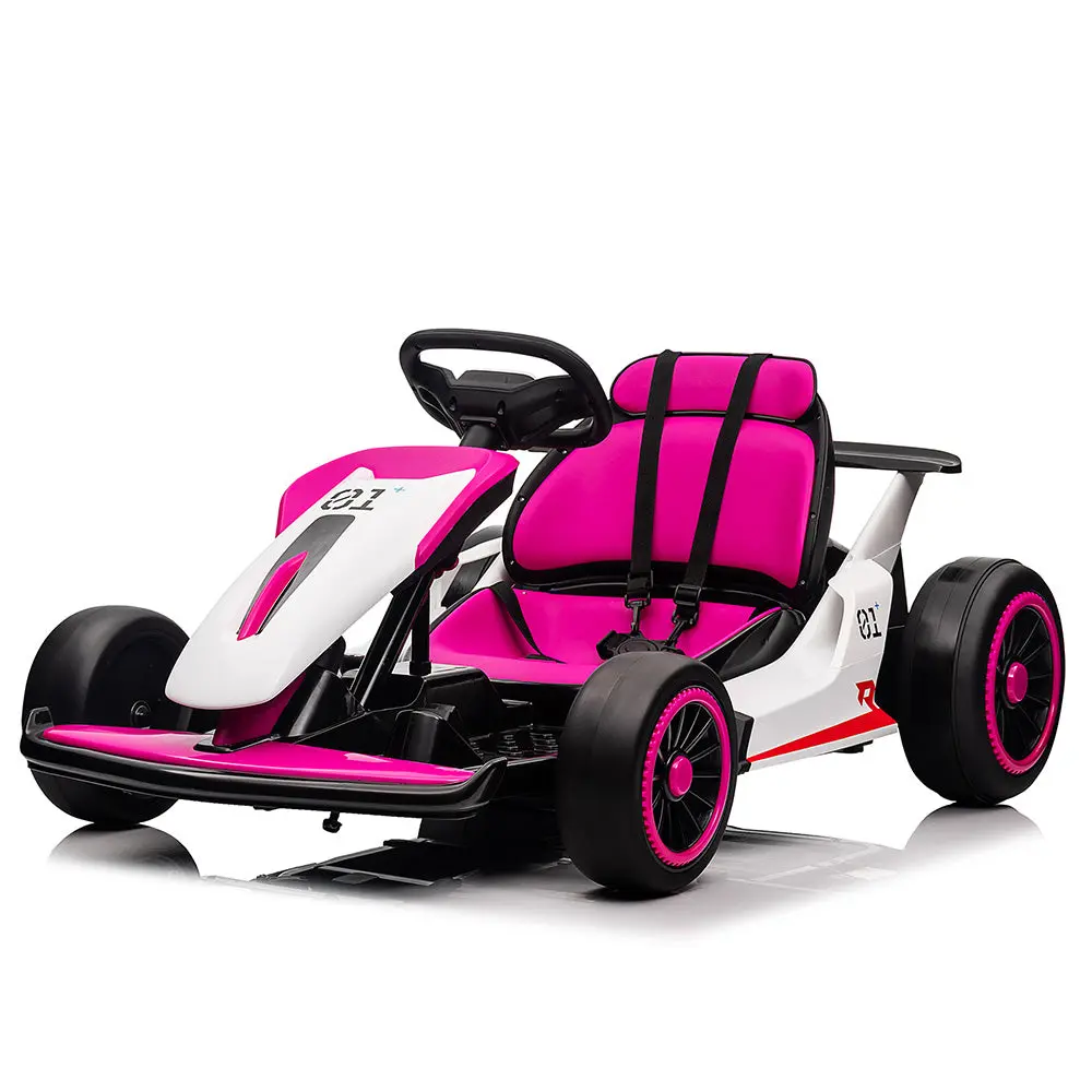 GARVEE 24V Electric Drift Go Kart | Dual 200W Motors, 360° Drift & Gas/Brake Pedals