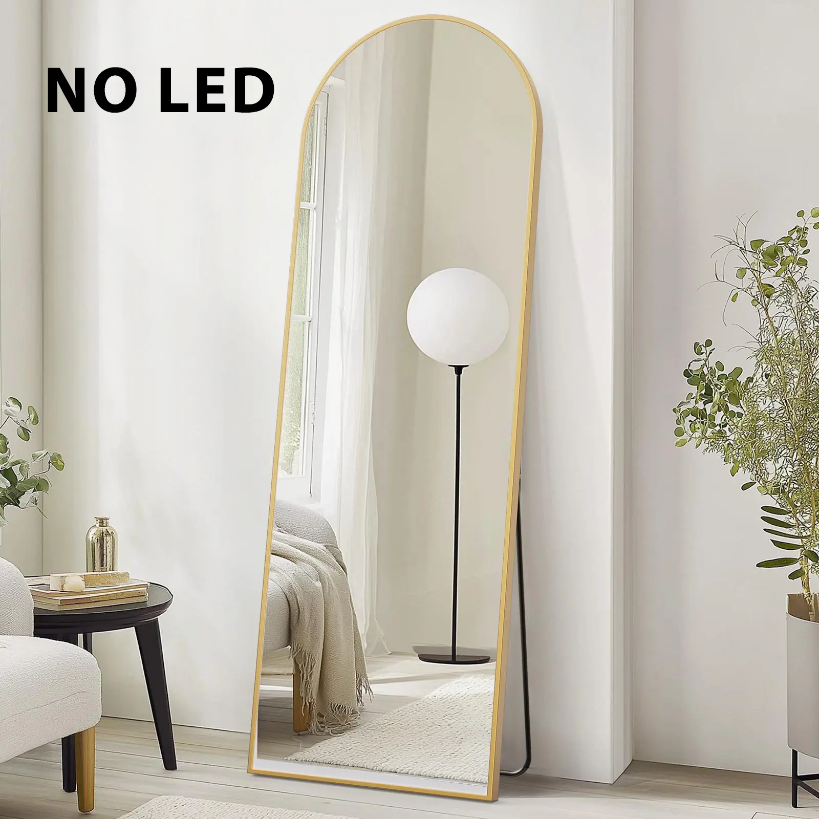 Sweetcrispy 71" Full Length Floor Mirror with LED Lights | Dimmable 3-Color Lighting, HD Standing & Wall Mirror for Bedroom & Dressing Room