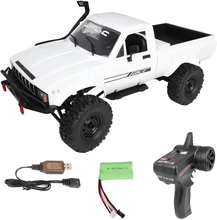 ARRIS 1/16 RC Rock Crawler 4x4 Off Road Truck All Terrain RC Pickup for Adults (RTR, White) Rc Model Car Rc Cars