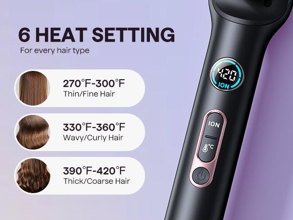 Wavytalk Sleek Sweep Ionic Hair Straightener Brush and Blown Away Ionic Hair Dryer with Diffuser Set