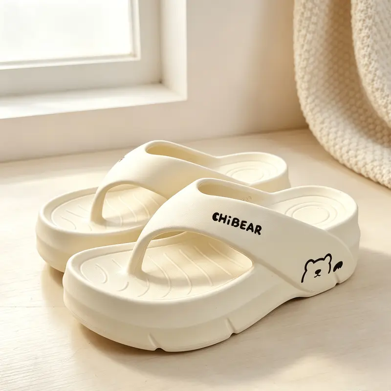 Cute Bear EVA Slides for Women | Soft Lightweight Flip Flops, Breathable Non-Slip Sandals for Summer
