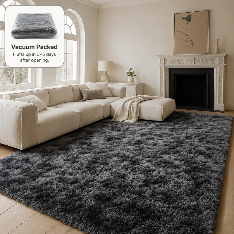 Fluffy Cloud Area Rug | Ultra Soft Shaggy Plush Carpet with Non-Slip Backing for Living Room Bedroom Decor