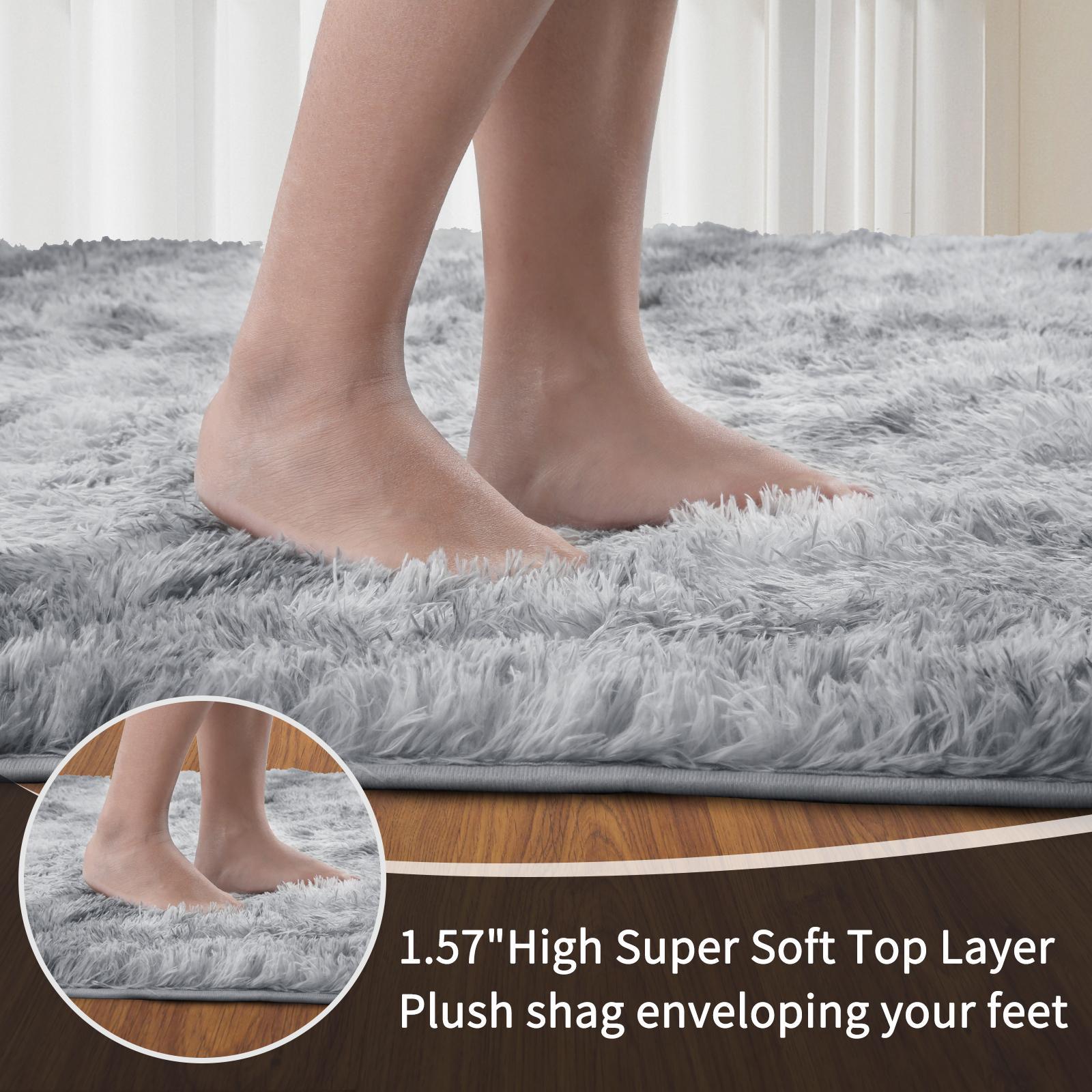 FAMVAL Fluffy Area Rug for Living Room Bedroom, Super Soft Long Plush Non-Slip Modern Rectangular Rug, Cozy Large Rug for Nursery Kids Room Dorm summerwins,back to school,dorm essentials,home decor,home essentials FAMVAL Fluffy Area Rug for Living Room Bedroom, Super Soft Long Plush Non-Slip Modern Rectangular Rug, Cozy Large Rug for Nursery Kids Room Dorm summerwins,back to school,dorm essentials,home decor,home essentials