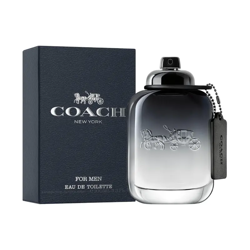 Coach For Men Eau de Toilette – Fresh Woody Aromatic Cologne with Citrus, Amber & Suede Notes