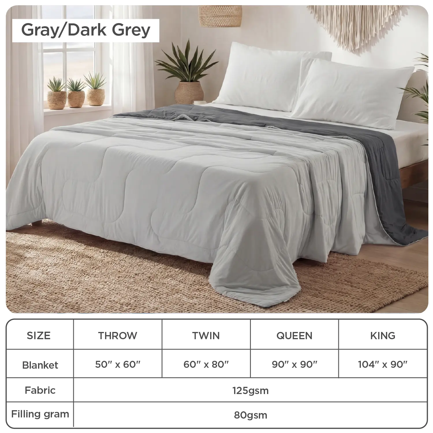 Cooling Bamboo Blanket | Ultra Soft Lightweight Summer Comforter for Hot Sleepers, Breathable Cozy Bed Throw