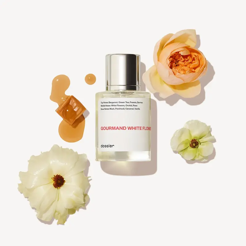 Dossier Gourmand White Flowers Eau de Parfum | Warm Vanilla, White Florals & Caramel Notes