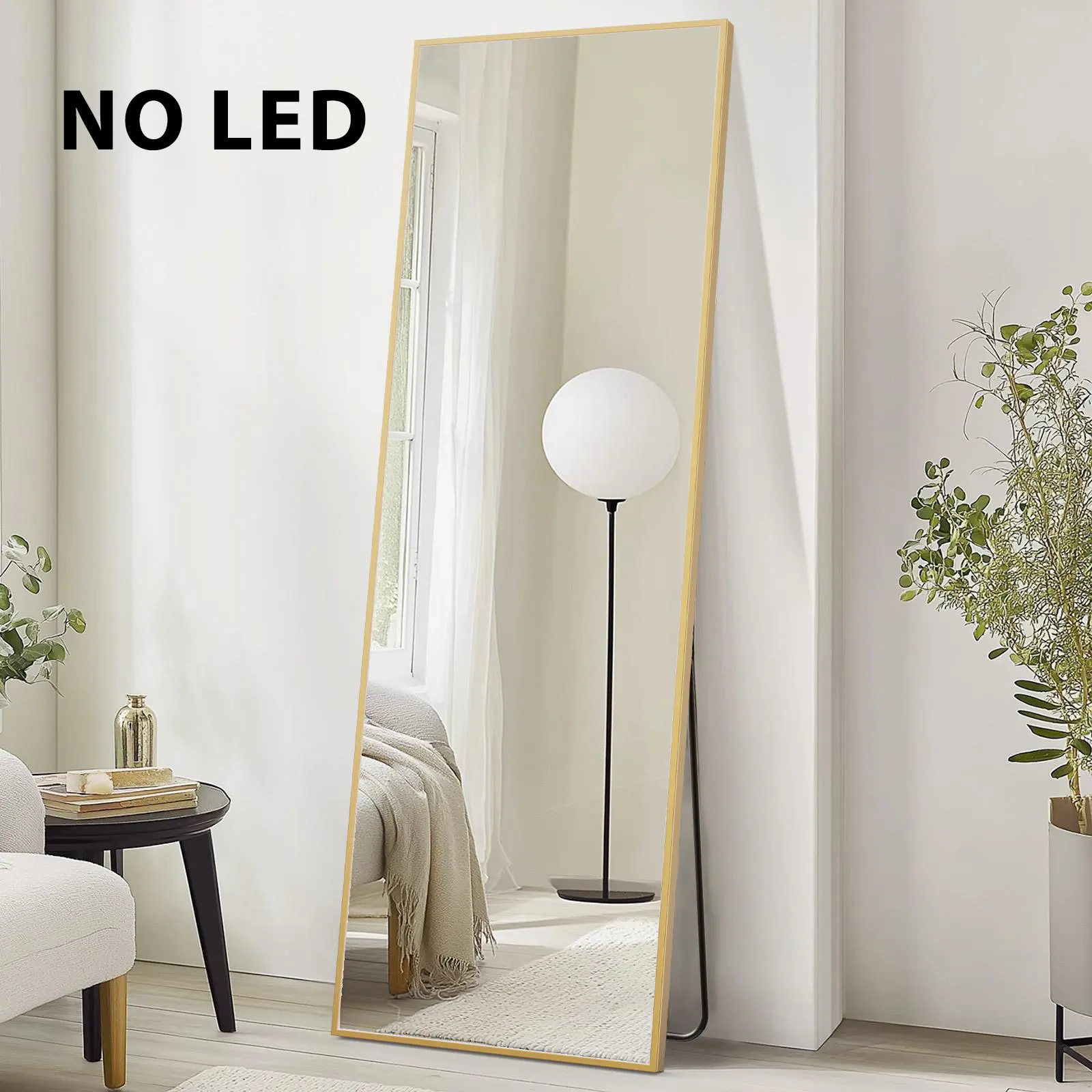 Sweetcrispy 71" Full Length Floor Mirror with LED Lights | Dimmable 3-Color Lighting, HD Standing & Wall Mirror for Bedroom & Dressing Room