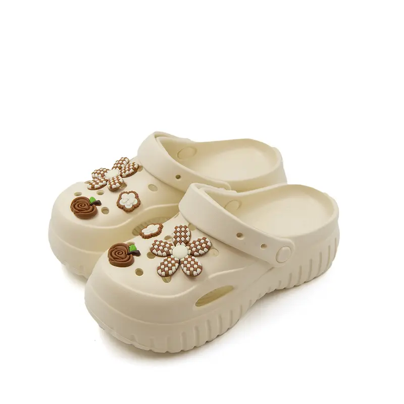 Women's Flower Platform Clogs | Cute EVA Garden Slides, Lightweight Breathable Sandals for Everyday Wear