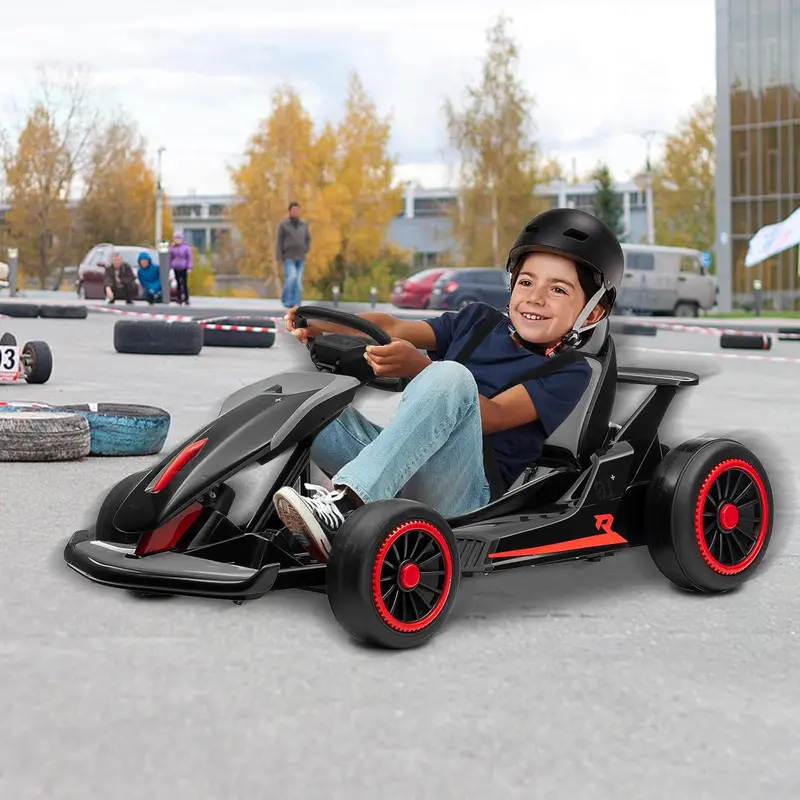 GARVEE 24V Electric Drift Go Kart | Dual 200W Motors, 360° Drift & Gas/Brake Pedals