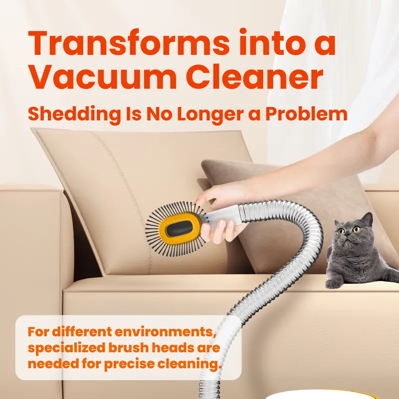 PUPPYOO 5-in-1 Pet Grooming Vacuum Kit – Brush, Trim & Collect Fur in One Step