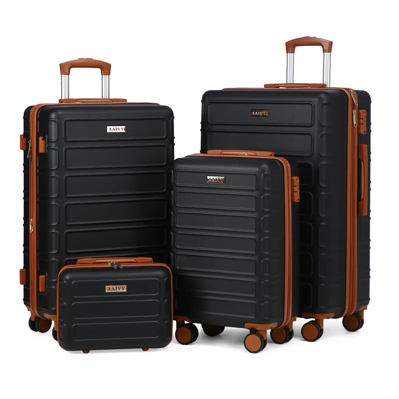 AAIVV 4-Piece Expandable Hardshell Luggage Set | TSA Lock & Spinner Wheels (13/20/26/28")