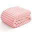 NLFZEK Ribbed Plush Blanket Queen Size – Ultra Soft Fleece Bed Throw, Cream