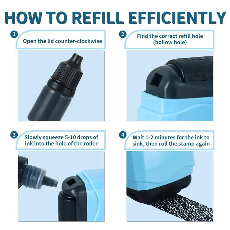 Lotosug Identity Protection Roller Stamp | Hide Personal Information on Mail & Packages