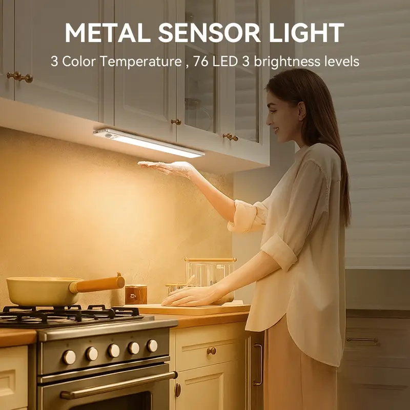 SHINE PAL Motion Sensor Under Cabinet Light | USB-C Rechargeable Magnetic LED Light