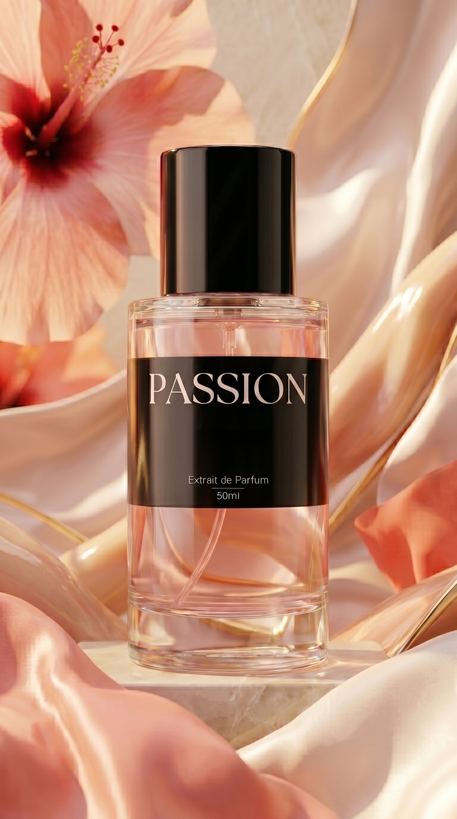 Unisex Floral Extrait de Parfum – Hibiscus, Rose & Vanilla Scent with Musk, Long-Lasting Fragrance