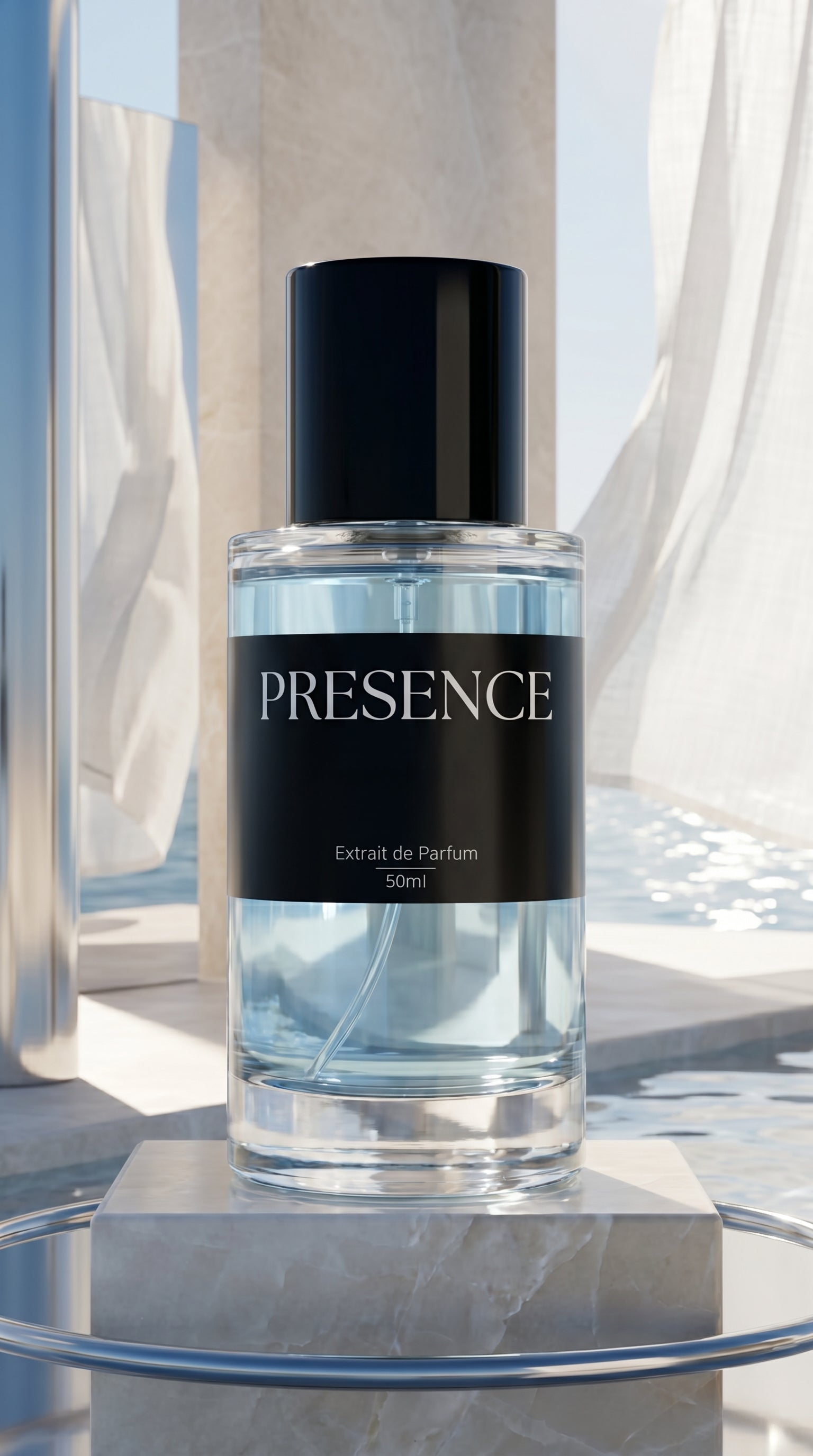 Fresh Woody Amber Extrait de Parfum – Unisex Long-Lasting Fragrance with Bergamot, Black Tea & Ginger, 50ml/100ml