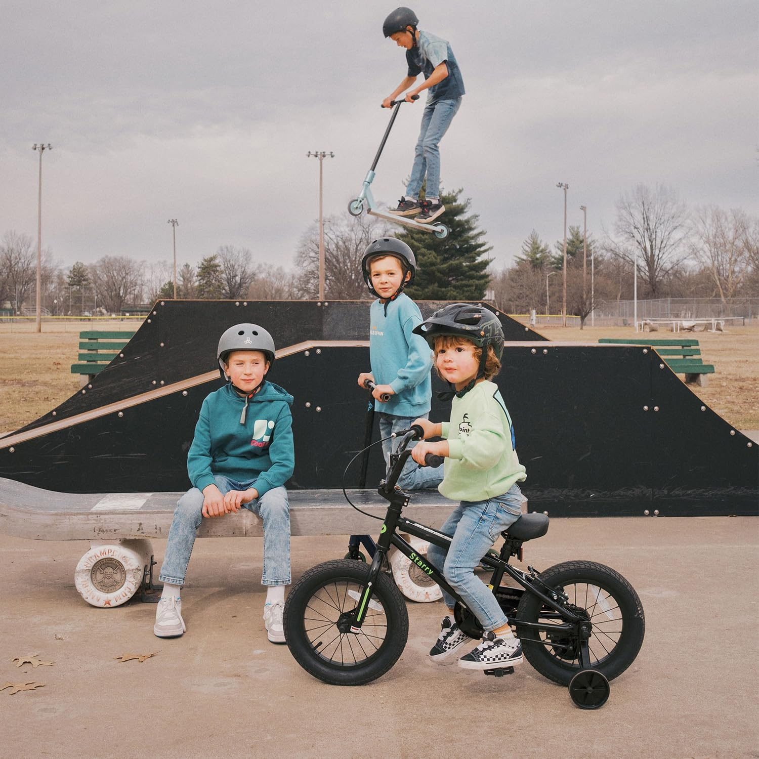 Kids Bike 12-18 Inch | BMX Style Bicycle with Training Wheels, Adjustable Seat & Coaster Brake for Boys & Girls