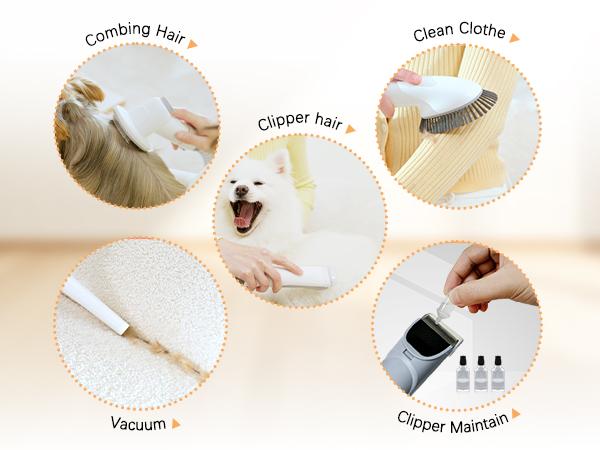 LMVVC pet grooming kit with vacuum for dogs and cats Groomer Tools Poodle Puppy Cleaning #Summervibes #petlovers