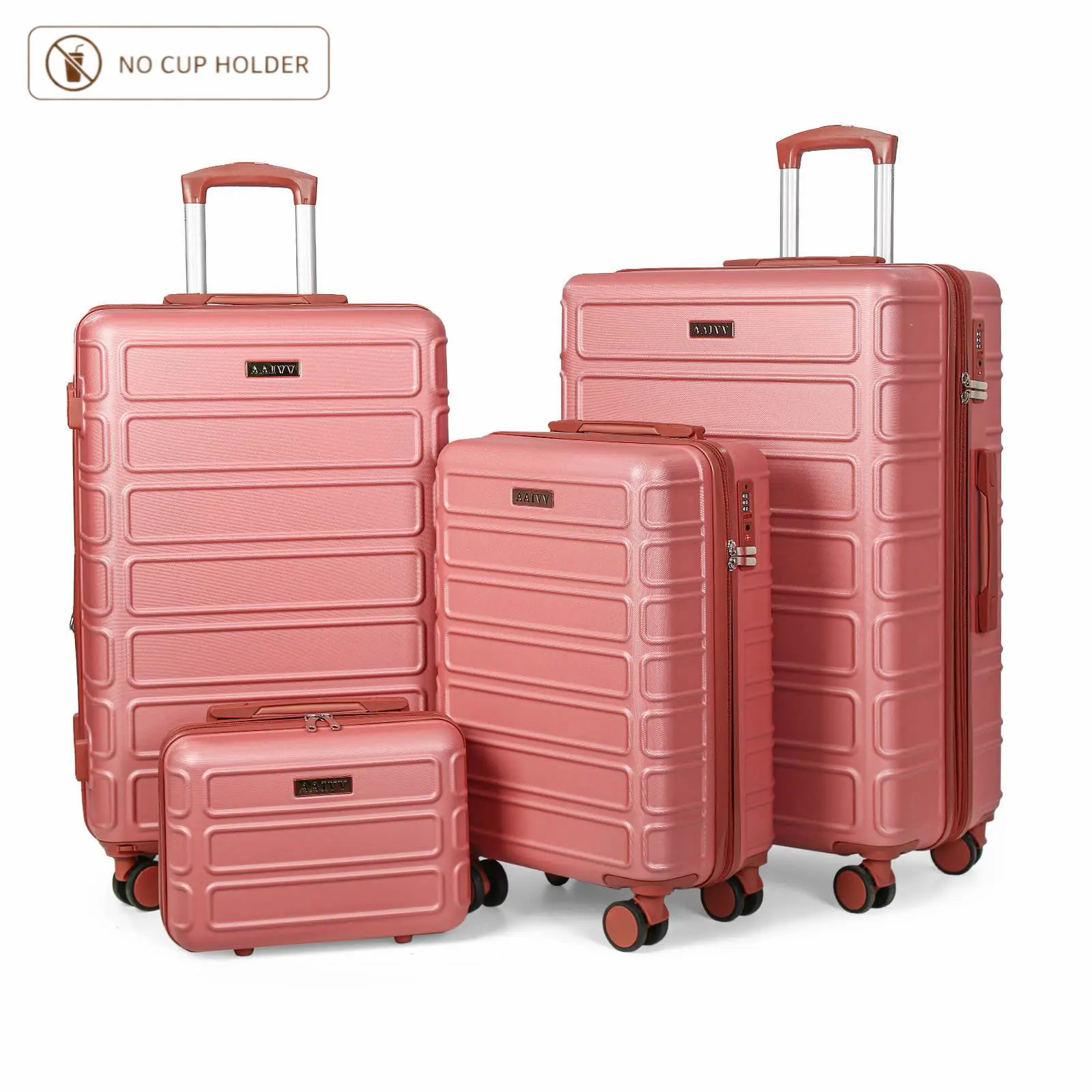 AAIVV 4-Piece Expandable Hardshell Luggage Set | TSA Lock & Spinner Wheels (13/20/26/28")