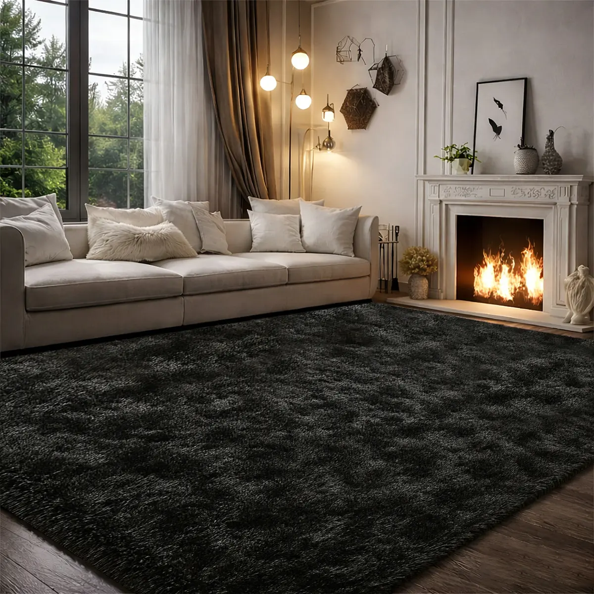 Fluffy Cloud Area Rug | Ultra Soft Shaggy Plush Carpet with Non-Slip Backing for Living Room Bedroom Decor