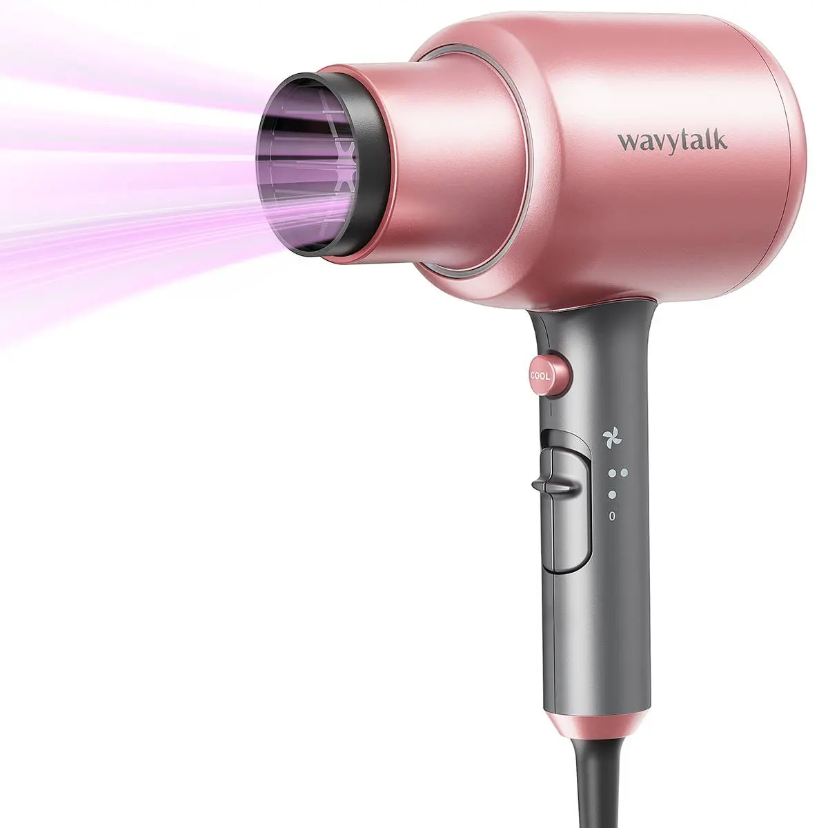 Wavytalk Blown Away Ionic Hair Dryer | 1875W Fast-Drying Hair Dryer with Diffuser & Styling Comb