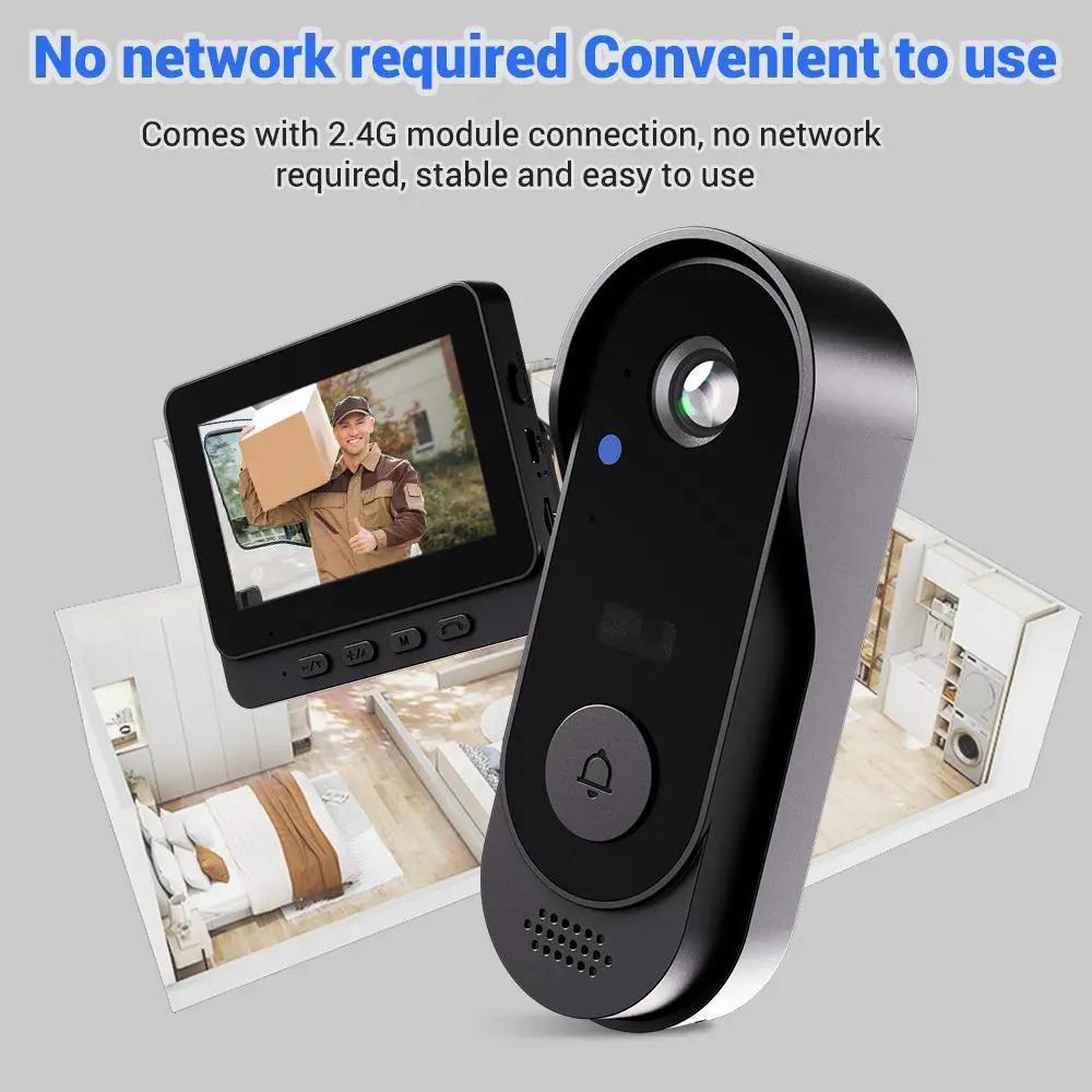 Smart Wireless Video Doorbell, HD Camera & Intercom, Remote Unlock, Real-Time Monitoring, Customizable Doorbell Chime