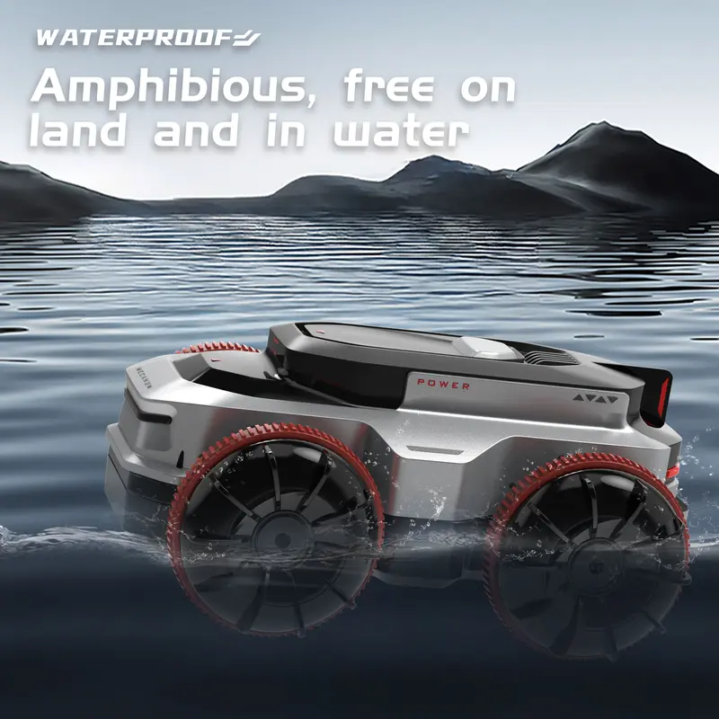 BRRRRT Amphibious Remote Control Car 4WD WaterproofRC Vehicle 360°Rotation RC Truck Stunt Car 2.4 GHzRemote Control Boat for 5-12 Kids Girls Boys Gift AllTerrain Water Beach Pool Toy