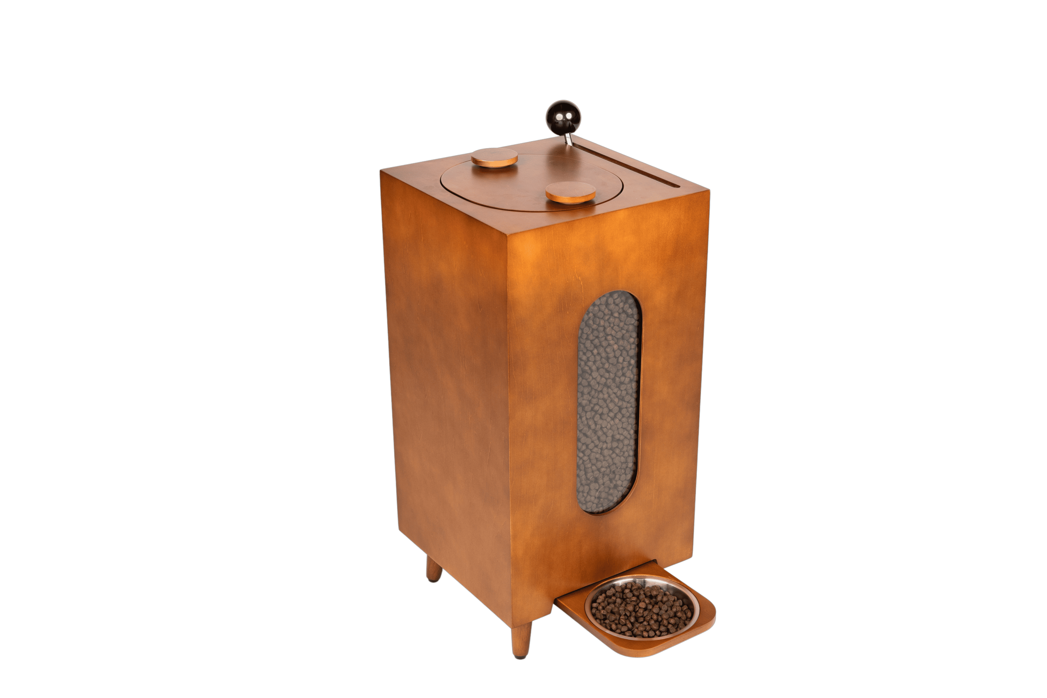 NLFZEK Kibble Dispenser | Elevated Dog Food Storage & Feeding Station with Stainless Steel Bowl