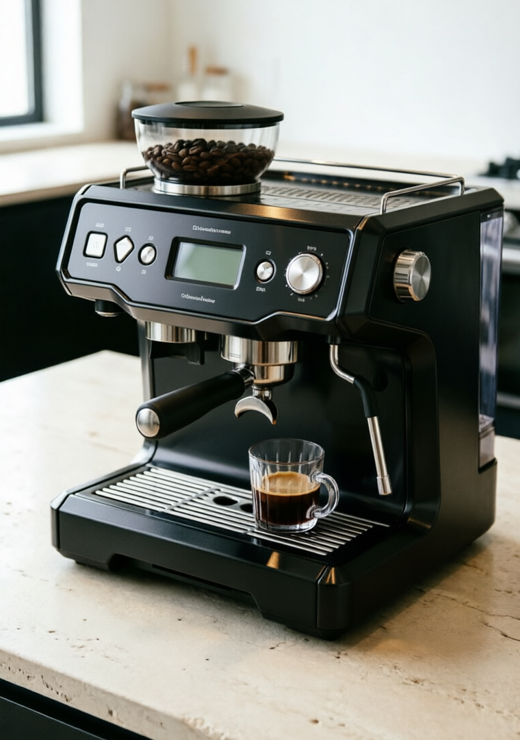 FXJYF All-in-One Espresso Coffee Machine With Built-in Grinder