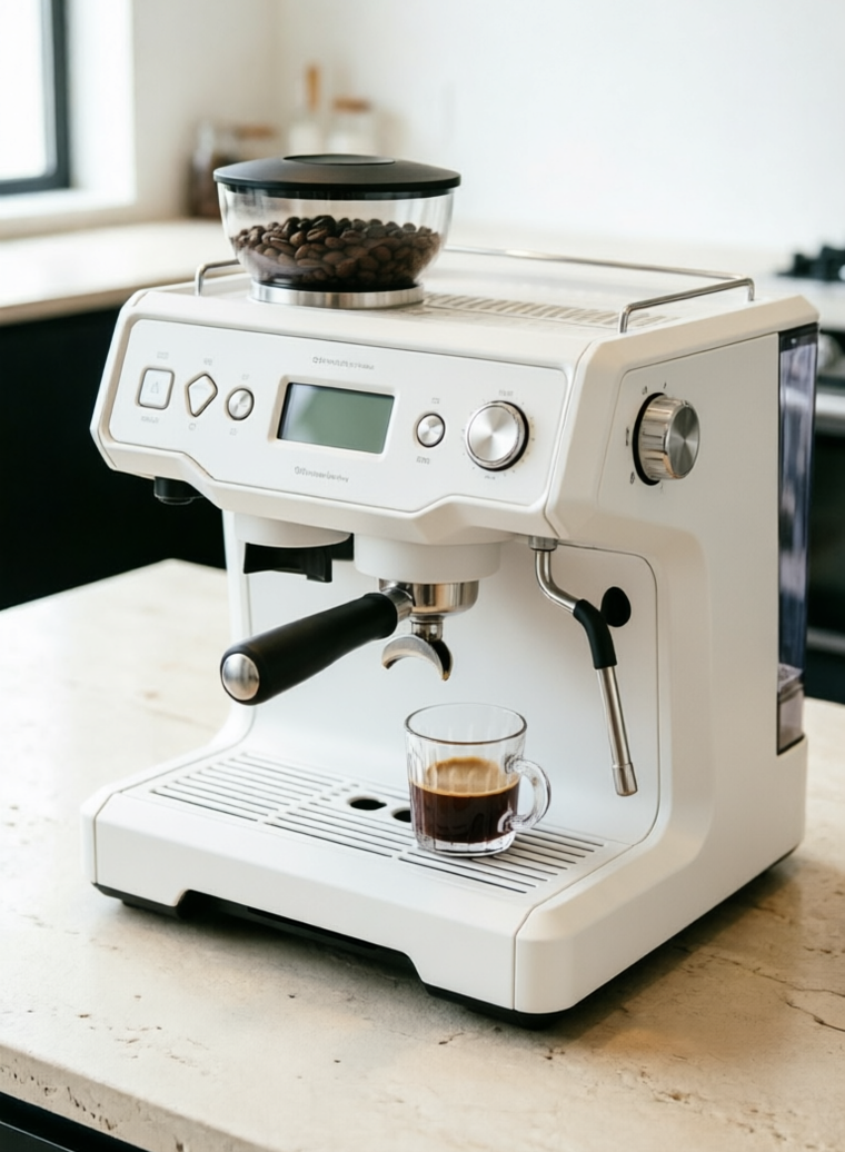 FXJYF All-in-One Espresso Coffee Machine With Built-in Grinder