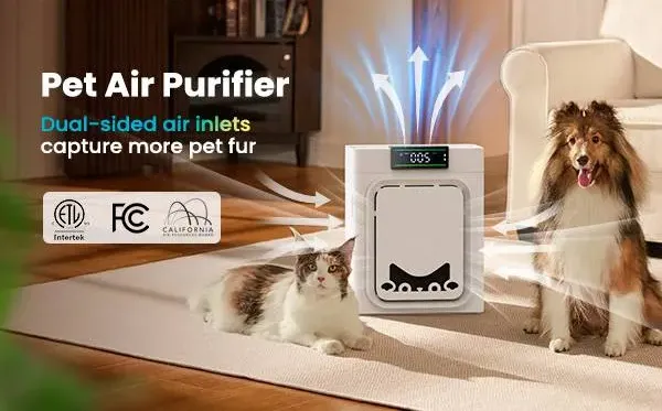 oneisall air purifiers for home pets, 3-in-1 Washable HEPA Filter, Dual-Sided Filter with 200g Activated Carbon, Pet-Friendly Design &ndash; Pet Lock, Allergen Relief & Odor Removal Summervibes Petlovers summerwins