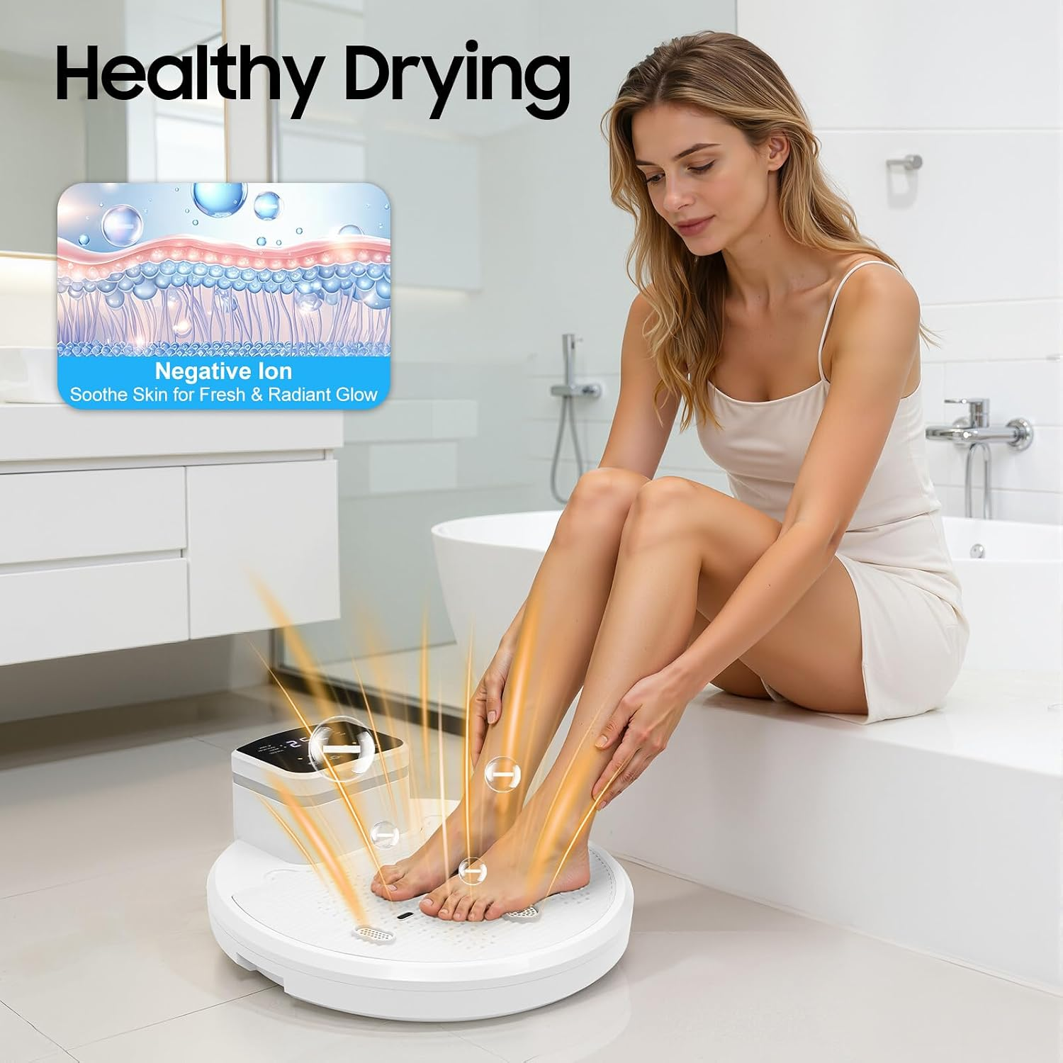 Full Body Dryer | 1400W Hands-Free Infrared Sensor, 4 Speeds with Warm & Cool Air