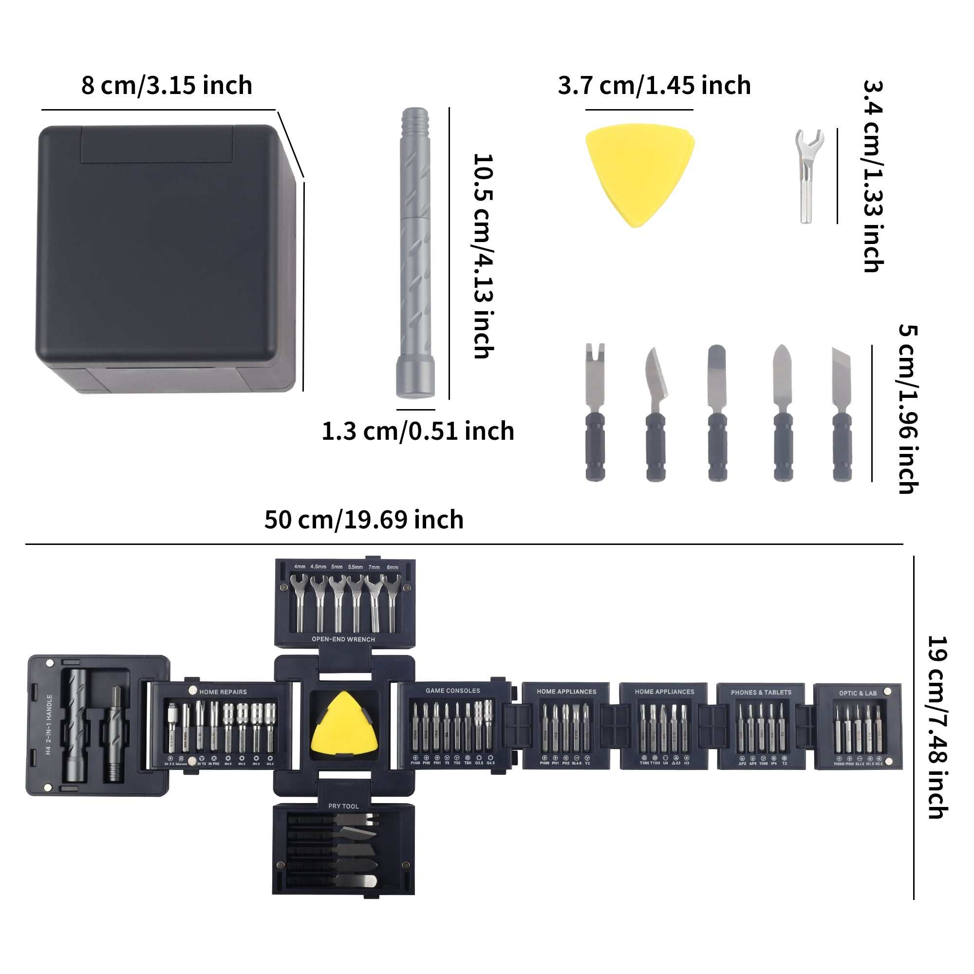 55-in-1 Precision Tool Kit | Compact Magnetic Screwdriver Set for Home & Electronics