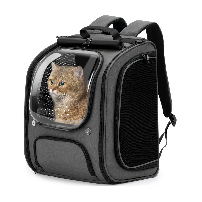 Expandable Cat Carrier Backpack | Bubble Window, Breathable Mesh & Hands-Free Travel