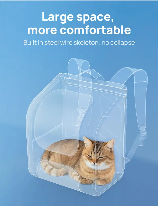 Expandable Cat Carrier Backpack | Bubble Window, Breathable Mesh & Hands-Free Travel