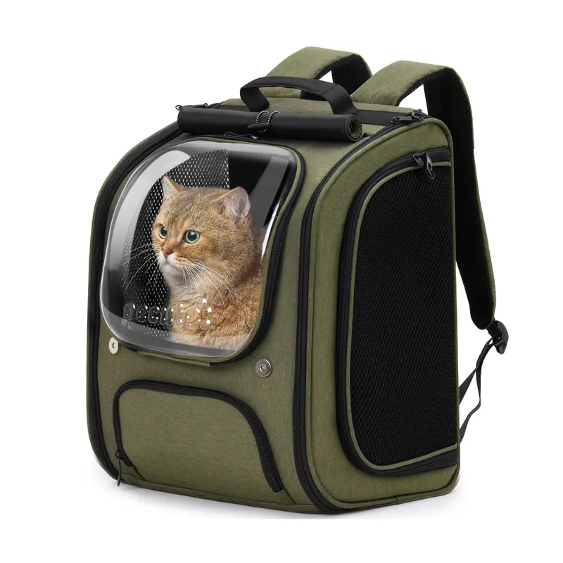 Expandable Cat Carrier Backpack | Bubble Window, Breathable Mesh & Hands-Free Travel