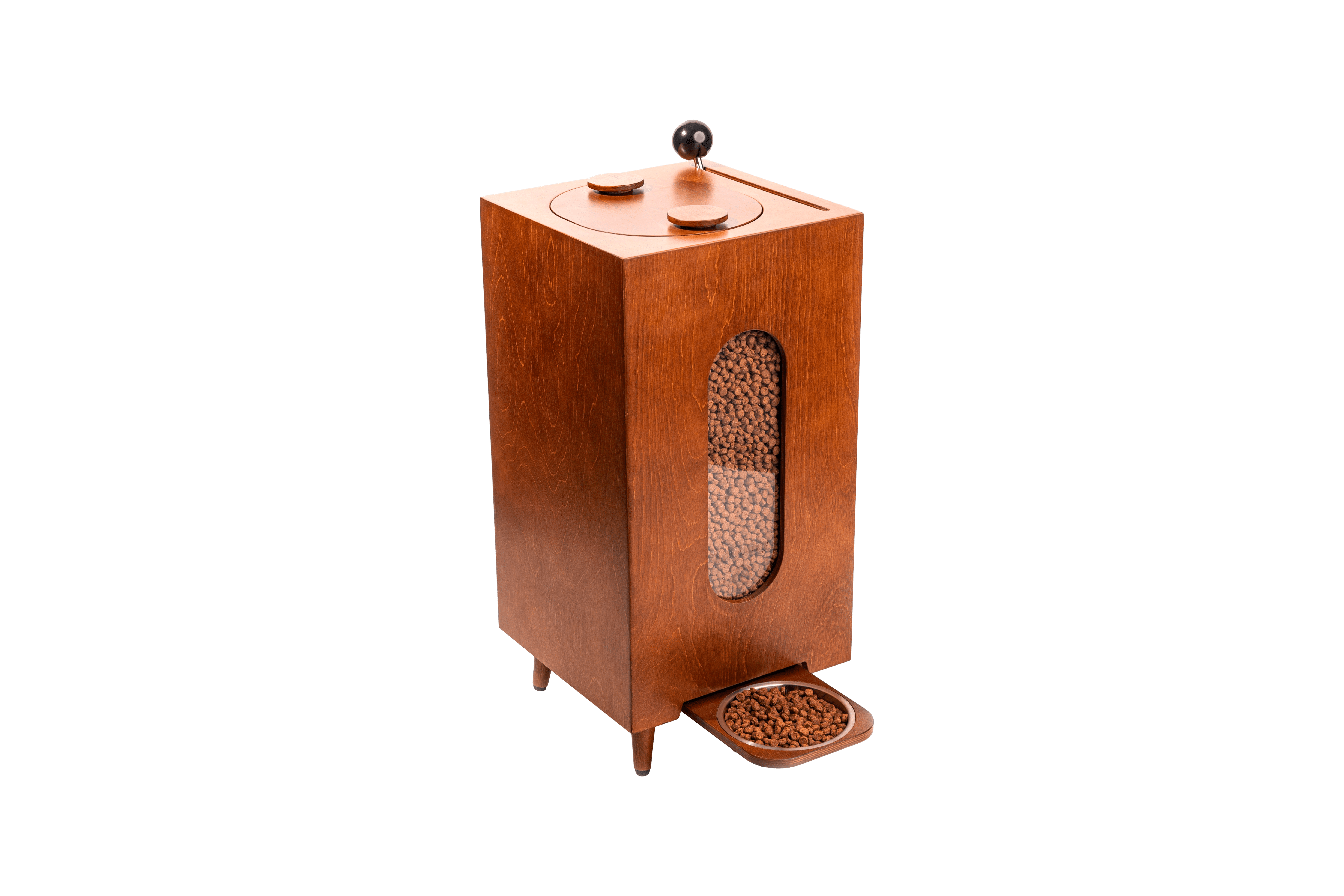 NLFZEK Kibble Dispenser | Elevated Dog Food Storage & Feeding Station with Stainless Steel Bowl