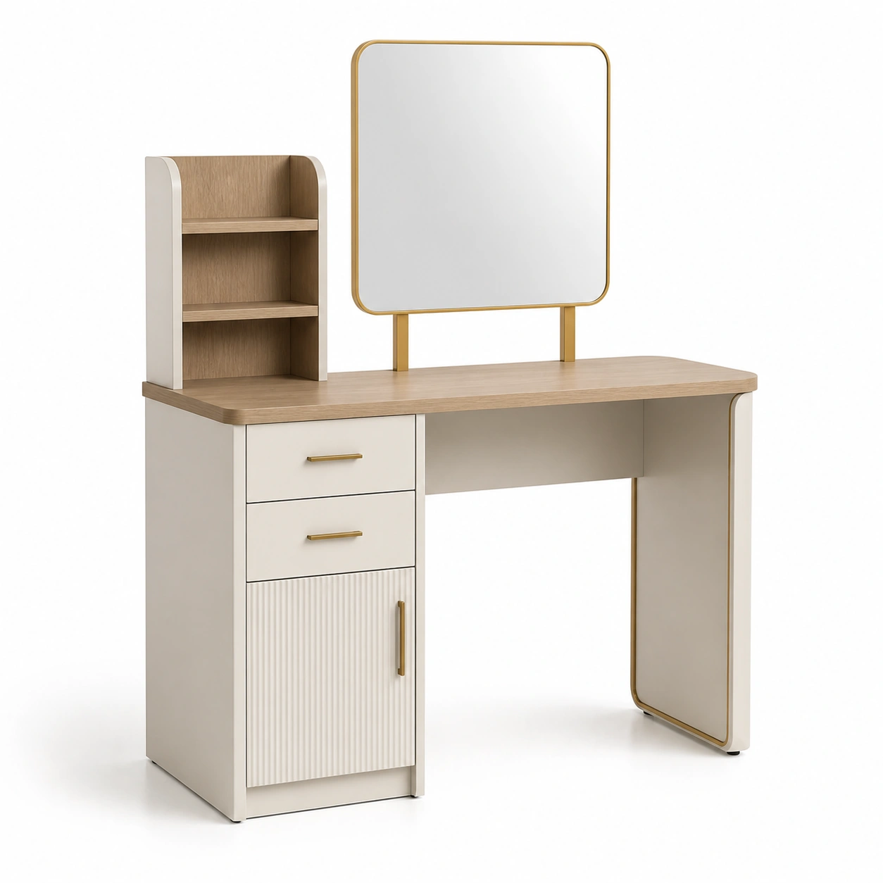 Schminktisch spiegel regal weiß eiche mdf-COZYLUMEA