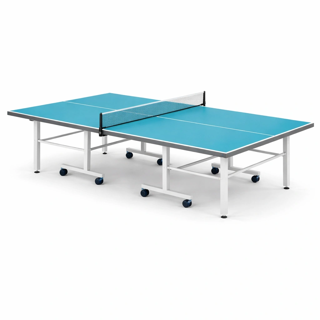Tischtennisplatte aus mdf blau mit stahlrahmen klappbar-NESTOLORA