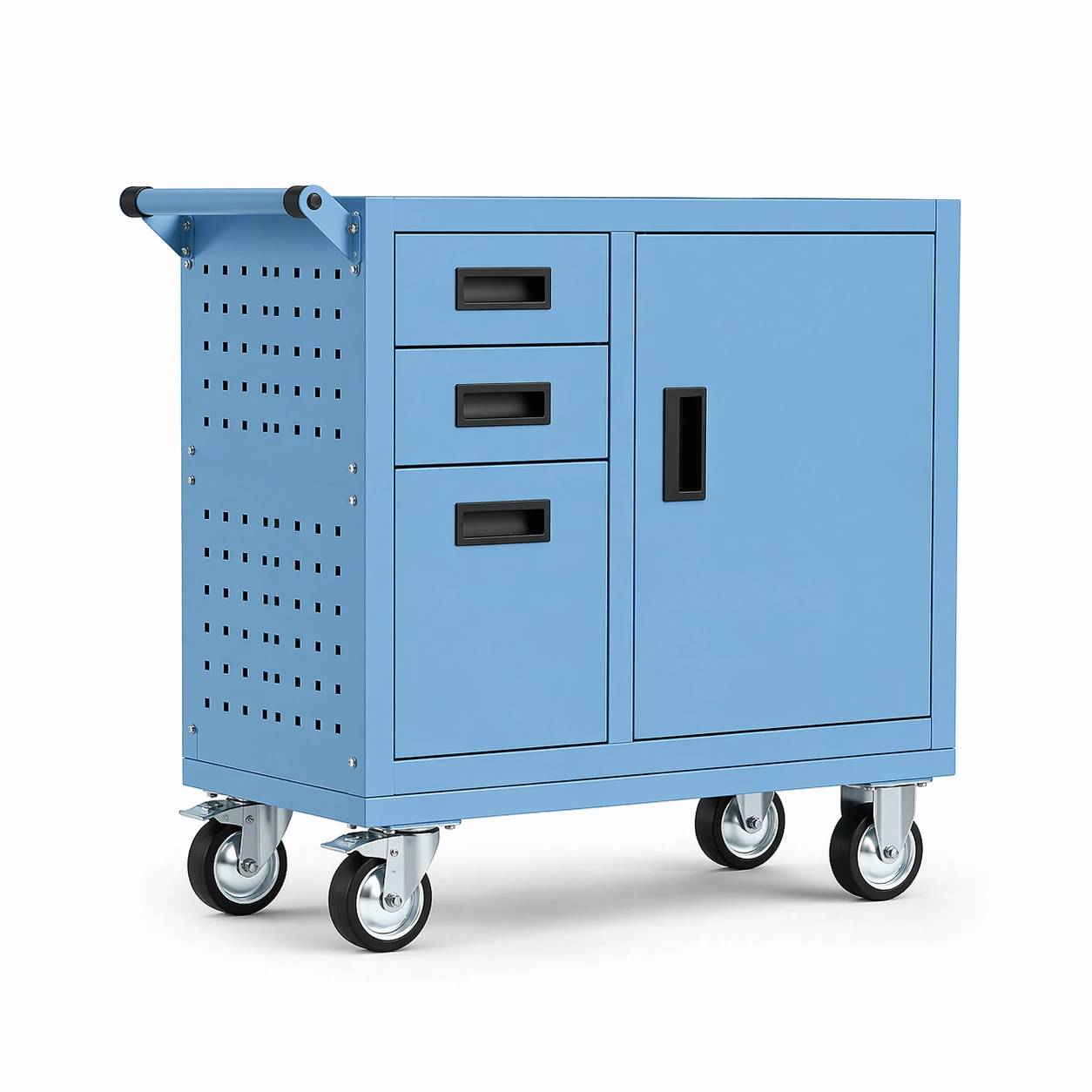Werkstattwagen Blau Stahl 100x45x90cm-NESTALOVE