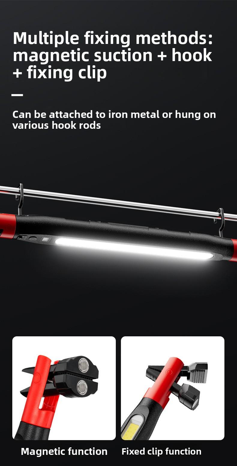 Professional Mechanic Work Light, Foldable Magnetic LED Shop Light for Garage, Hands-Free Under Hood Auto Repair Lamp, USB-C Fast Charging