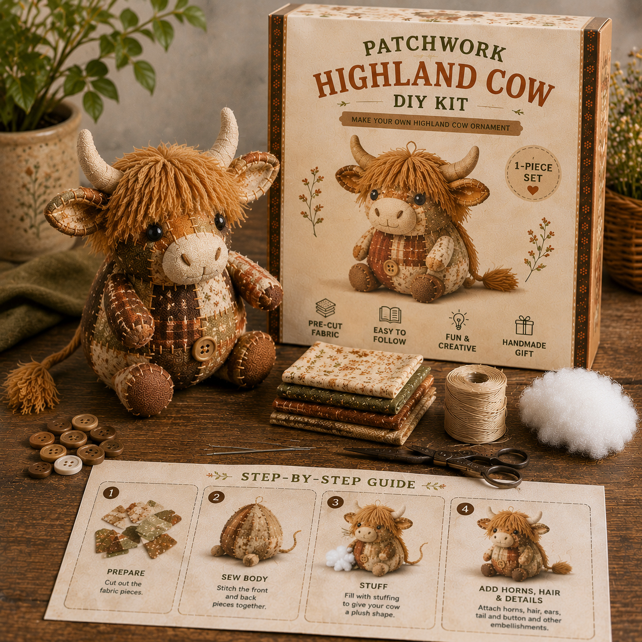 🐭🧵 Patchwork Mouse DIY Kit